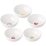 Villeroy & Boch With Love Müslischalen 5er Set, 590 ml, Vielseitige Schalen für Suppe, Salat und Ramen, Premium Porzellan, spülmaschinen- & mikrowellengeeignet, gemischte Motive