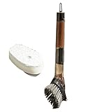 Sionhiuo Spülbürste Mit Integriertem Seifenspender - Haushalts Putzbürste für Töpfe | Mit Seifenspender Für Bad, Töpfe, Pfannen, Badewanne, Geschirrspüler