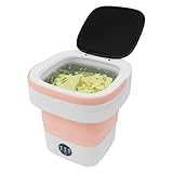 Faltbare Mini Waschmaschine 12L, Tragbare Waschmaschine mit 3 Programmen, Leise Portable Washing Machine für Unterwäsche und Babykleidung, Energieeffizient mit Abtropfkorb für Reise und Wohnmobil