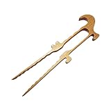 Küchenzange aus Holz – lange Zange mit rutschfestem Design, Mehrzweck-Bambo0-Zange, 27,9 cm, magnetische Küchenutensilien, Servierpinzette für , Toast, Muffins, Bagels, Brot und