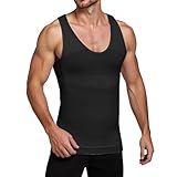 Shapewear Herren Kompressionsshirt Elastische Bauchweg Unterhemd,Herren Taillenformer Tank Top Ärmellos Kompressionsshirt