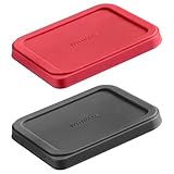 Westmark Frischhaltedeckel – Dehnbarer, wiederverwendbarer Silikondeckel für Dosen, kleinere Schalen oder Joghurtbecher – ø 10,5 + 8,5 cm, Silikon, 2 Stück