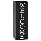Susany Schirmständer Regenschirmständer für Zuhause, Eingangsbereich, Büro Welcome Stahl Schwarz 15,5 x 15,5 x 48,5 cm