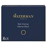 Waterman Füller-Tintenpatronen | Extra lang | Intense Black | 8 Stück