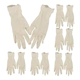 HOMSFOU 20 Stück Einweghandschuhe Für Weiße Handschuhe Beheizbare Handschuhe Winterhandschuhe Damen Geschirrspülhandschuh Backhandschuhe Lebensmittelechter Handschuh Beige Emulsion