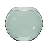 TREND FOR HOME Kugelvase Glas Ø 19 cm H: 15.5 cm| Grün Pflanzen Terrarium Grüne Deko Glasvase Rund Vase Tulip Bunt Fish Bowl Deko Grün Blumenvase Grüne Vase Hydrokultur Kerzenständer Rund | Olivia