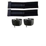 Yhenlovtt Verstellbare Trockenbau-Stelzengurte für einbeinige Stelzen, breite gepolsterte Nylon-Beinstütze mit Schnellverschluss-Schnalle, kompatibel mit den meisten Marken, Schwarz