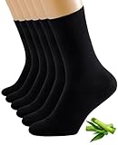 Niofind Socken Herren Damen Bambus Socken,Unisex Business Lange Bambussocken Weich Atmungsaktive,Classic Schwarz Weiß 6 Paar 43-46 39-42 35-38 47-50