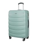 PUCCINI Polycarbonat Koffer Valencia Hartschalenkoffer Handgepäck Trolley Leicht Reisekoffer mit Zwillingsrollen M-L-XL (Grün, M)