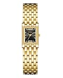 CIVO Damenuhr Gold Armbanduhr Damen: Analog Uhren Damen Edelstahl Vintage - Eckig Uhr für Frauen Klein Wasserdicht Schwarz