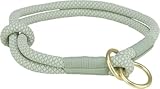 TRIXIE Hundehalsband - Soft Rope Halsband mit Zugbegrenzung - sehr robust und langlebig - S : 35 cm / 6 mm