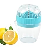 Zitronenpresse – Zitruspresse Werkzeug, manuelle Saftpresse | Kleine Hand-Zitruspresse Messbecher Sieb, tragbares ergonomisches Küchenwerkzeug Effiziente Saftextraktion für Zitrone Limette Orange