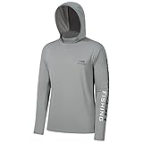 Bassdash Herren Kapuzenpullover Shirt Sonnenschutz UPF50+ UV Pullover Langarm Hoodie für Angeln Rash Guard