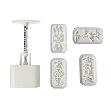 30 g Mittelherbst-Festival-Formen, Handdruck, rechteckige Form, Muster, Mondkuchenformen, Pressformen