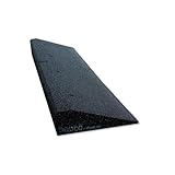 bepco Bordsteinkanten-Rampe, LxBxH: 100 x 25 x 8 cm aus Gummi (schwarz) Auffahrrampe,Türschwellenrampe, mit eingelagerten Unterlegscheiben zur Befestigung