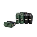 lionto Hundekotbeutel 300 Beutel (20 Rollen) unparfümiert und einfach abzureißen, auslaufsichere und extra dicke Kotbeutel für Hunde & Katzen, Nachfüllrollen für gängige Kotbeutelspender, schwarz/grün