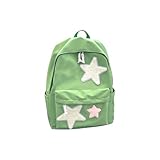 Rucksack Chic Daypack Kawaii Fashion Trendy Rucksack Wandern Reiserucksack Ästhetischer Rucksack Taschen Ski-Rucksack Damen, grün, Einheitsgröße