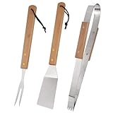 BBQ Tool Set Grills Tool Mit Holzgriff Camping Grills Spatel Gabel Zange Grillwerkzeug Für Outdoor Grills