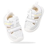 LACOFIA Baby Sandalen Mädchen Jungen Lauflernschuhe Atmungsaktive Erste Babyschuhe Sommer rutschfeste Lauflernsandalen mit Klettverschluss Hellgrau 22 EU(Etikett 20)