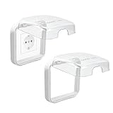 Schalter Abdeckung Steckdosenabdeckung, 2 Stück Steckdose Abdeckung Typ 86 Flip Outlet Box Hauchdünn Selbstklebend Wasserdicht Steckdosenschutz Abdeckungen für Badezimmer Zuhause, Transparente