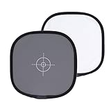 Sonew Grauweichhochschichtkarte, Kamera -Fokus -Board 30 cm 18% Exposition Grau Reflexionsreflektor Doppelseitig Faltbar mit Tragetasche Weißabgleichkarte für die Fotografie