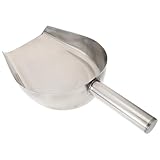 DECORNIJIA Edelstahl Flache Bodenschaufel Ergonomisch Langlebig Vielseitig für Eis Zucker Mehl Popcorn für Lebensmittelgeschäfte und Supermärkte
