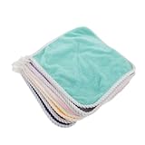 DECOMELODY 8 Stück Teiliges Waschset aus Weichem Flanell Saugfähige Schnell Trocknende Kleine Handtücher für Neugeborene Vielseitige Quadratische Waschlappen für Gesicht und Körper für Junge