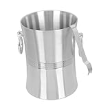 GALPADA Eisbehälter Doppelwandig für Champagner und Bier Isolierter Eiskübel mit Elegantem Design für Partys und Bars Eiszange und Schaufel