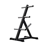 GORILLA SPORTS® Hantelscheibenständer mit 7 Scheibenaufnahmen 50/51 mm Schwarz - bis 350 kg belastbar