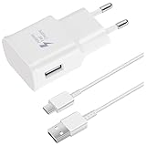 USB Ladegerät Stecker, Schnellladegerät Netzteil mit ladekabel USB C Schnellladekabel kompatibel mit Samsung Galaxy S8 S9 S10 S20 S21 Plus A56 A55 A52S A36 A16 A13 A05s M53, und andere Smartphones