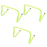 TOGEVAL 3 Stück Verstellbare Agility Hürden aus Robustem PVC Kunststoff Faltbare Fußball Trainingshürden für Hand Fuß Koordination und Geschwindigkeitstraining Stabiler Outdoor