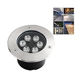 IP66 Wasserdichte LED Bodeneinbauleuchten Rund Einbaustrahler für Garten Gehweg Auffahrt Deck Terrasse Landschaft AC85-265V Außenbeleuchtung