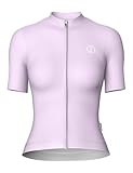 INBIKE Fahrradbekleidung Damen Radtrikot Kurzarm Sommer Fahrradtrikot Kurz Shirt Fahrrad Rennrad Trikot Radsport-Bekleidung Pink L