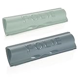 COM-FOUR® 2x Folienschneider - Alufolienabroller - Frischhaltefolienspender - Praktischer Halter für Backpapier, Alufolie oder Frischhaltefolie [Auswahl variiert] (2 Stück - bunt)