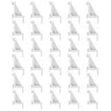 Cabilock 30 Stück Teiliges Kunststoff Kühlschrank Regalklammern mit Antirutschfunktion Gefrierschrank Regalhalter Ersatzclips Stabile Halterungen für Kühlschrank und Gefrierfach Robust und