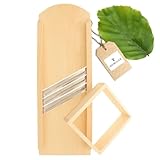 HOFMEISTER® Krauthobel 65 cm Holz - sicheres Schneiden von Krautköpfen & Gemüse dank beweglichem Schlitten, Gemüsehobel für Sauerkraut, Rotkraut & Krautsalat, Buchen-Holz