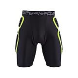 O'NEAL | Protektoren-Hose | Motocross Enduro Motorrad | Beständiger High-Density Eva Schaum, Integrierte Belüftungspads, elastischer Taillenbereich | Trail Short | Erwachsene | Schwarz Lime | Größe M