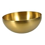 HOLIDYOYO Salatschüssel Rührbecken Klein Für Große Silberne Rührschüsseln Gemüsestahlschüssel Dressingwanne Mittelgroß Und Mit Großen Küchengemüsemetallschüsseln Rühren Edelstahl Golden