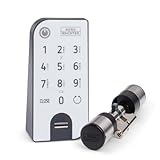 BURG-WÄCHTER Elektronisches Türschloss, Zylinder und Keypad, Öffnung mit App, Fingerprint, Pincode oder Funkschlüssel, ENTRYeasy 7602 FP, Schwarz/Edelstahl, Biometrisch