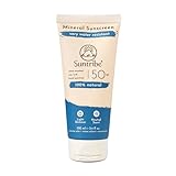 Suntribe Natürliche Mineralische Bio-Sonnencreme Sport LSF 50/100 ml, 100% Natürlich & Riffsicher, Nanofreie Mineralische UV-Filter, Sehr Wasserfest, Schweißfest - Weißer Schimmer