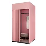 Tragbares faltbares Ankleidezimmerzelt für Outdoor-Einkäufe, Bekleidungsgeschäft, Ankleidezimmer, 3 Größen (klein, rosa) – perfekt für Privatsphäre und Komfort