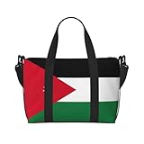 Reisetasche mit jordanischer Flagge, leichte persönliche Gegenstände, Reisetaschen für Damen, Turnbeutel für Herren, Schwarz, Einheitsgröße