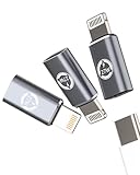 Adapter USB C Buchse auf Lightning Stecker (3 Stück) Typ C 27 W Schnellladegerät Kabel Adapter für iPhone 14 13 Pro für iPad Stecker Ladeanschluss zertifiziert für Apple MFI Telefon Handy Gerät