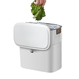 Lpoppcx Abfalleimer Mit Deckel | Abfallkorb Und Behälter Aufhängbar Mit Deckel,Wandmontierbarer Komposteimer,Für Haushalt Büro Auto Küche Bad Schrank