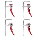 TOOSOAR 4 Stück Hebelzwinge, Schnellspannzwinge, Einhandzwingen mit 160mm Kapazität und 60mm Kehlentiefe zum Schleifen, Schneiden