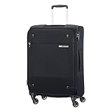 Samsonite Base Boost - Weichgepäck Koffer 66 cm Mittelgroß, Trolley Koffer mit 4 Rollen, TSA-Schloss, Leicht & Erweiterbar, 67.5 L, Schwarz (Black)