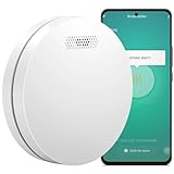 Aroha Smart Connect & Link WLAN-Rauchmelder Vernetzt - 10 Jahre Batterie - Feuermelder - Brandmelder Vernetzbar mit App Tuya & Smartlife, Smart Home