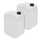 2er Set: 10 Liter Kanister naturfarben (DIN 45) Leerkanister Campingkanister