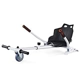 CO-Z Hoverboard-Stuhl Hoverkart Sitzscooter Hoverboard Sitz Gokart Sitz für Self Balancing Kompatibel mit 6,5 zoll 8,5 zoll und 10 Zoll Scooter für Erwachsene und Kinder (Weiß)