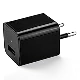 Kobert-Goods Spionagekamera, funktionsfähiges Ladegerät mit versteckter Kamera M1B, für Video und Ton-Aufnahme, Full HD 1080P, mit Bewegungs-Erkennung